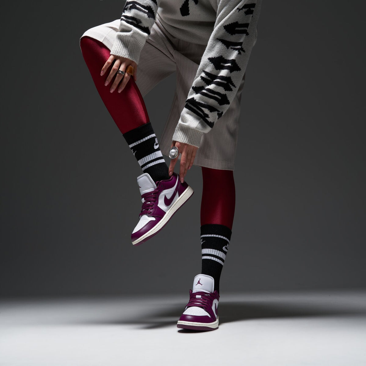 AJ 1 Low Women's - Burgundy