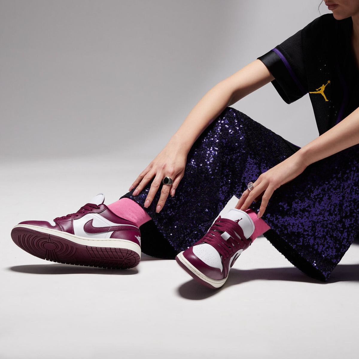 AJ 1 Low Women's - Burgundy
