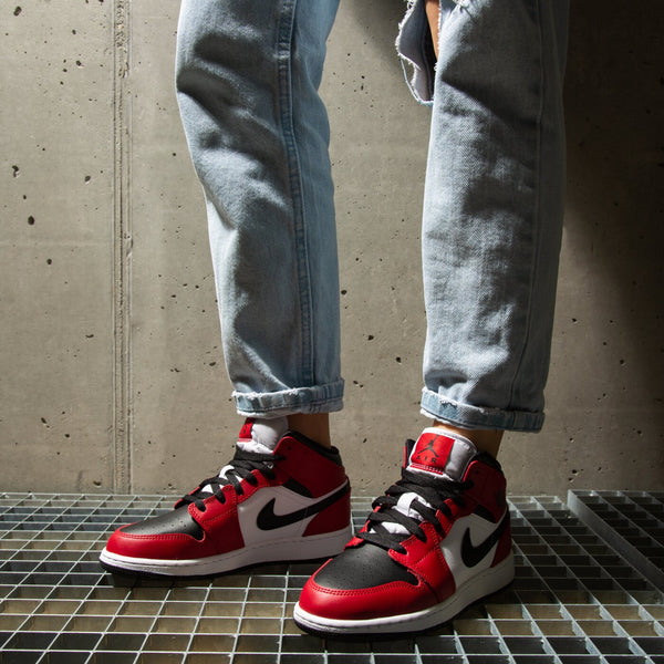 AJ 1 Mid GS - Red